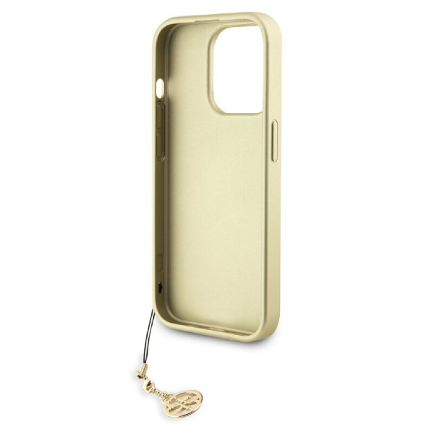 Zadný kryt Guess 4G Charms pre iPhone 15 Pro, hnedý