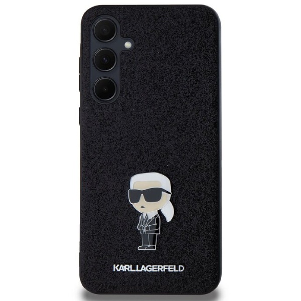 Zadný kryt Karl Lagerfeld Fixed Glitter Metal Ikonik pre Samsung Galaxy A35 5G, čierny Zadný kryt Karl Lagerfeld Fixed Glitter Metal Ikonik pre Samsung Galaxy A35 5G, čierny