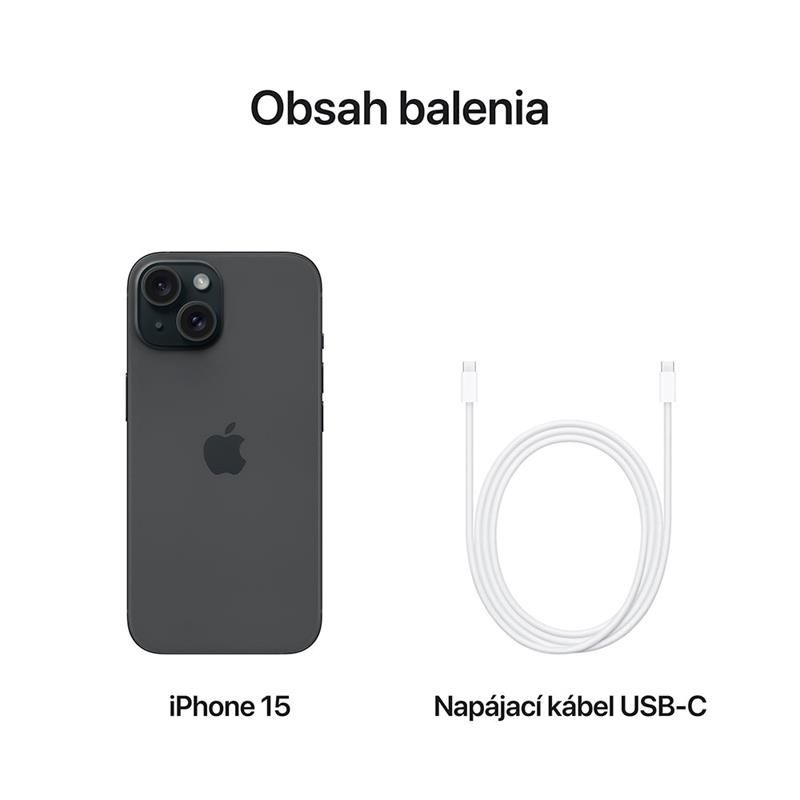 Apple iPhone 15 128 GB čierna *Rozbalený z výkupu*