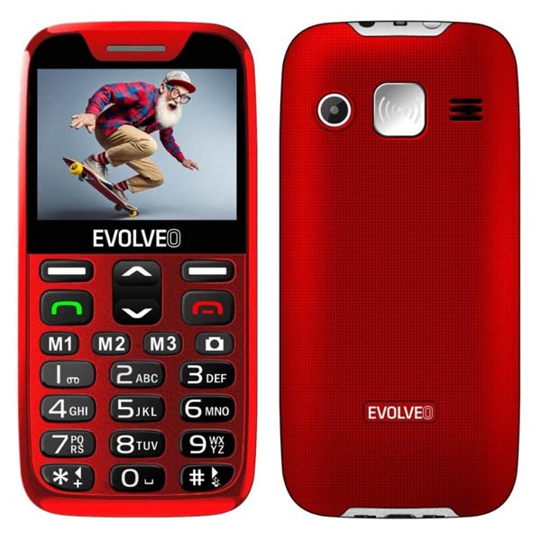 Evolveo EasyPhone XR, mobilný telefón pre seniorov s nabíjacím stojanom, červený Evolveo EasyPhone XR, mobilný telefón pre seniorov s nabíjacím stojanom, červený