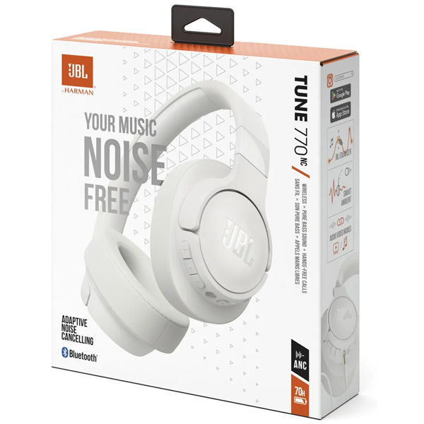 JBL Live 770NC bezdrôtové slúchadlá, biele JBL Live 770NC bezdrôtové slúchadlá, biele