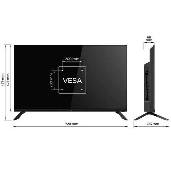 KIVI TV 32H735QB, 32" (81 cm), HD LED TV, AndroidTV, čierny KIVI TV 32H735QB, 32" (81 cm), HD LED TV, AndroidTV, čierny