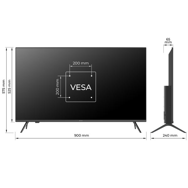 KIVI TV 40F760QB, 40" (100 cm), HD LED TV, AndroidTV, čierny