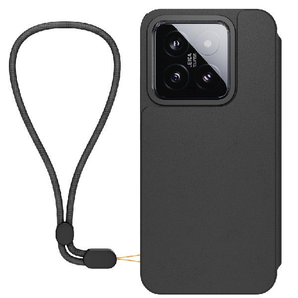 Made for Xiaomi TPU puzdro pre Xiaomi 14 s pútkom, čierne
