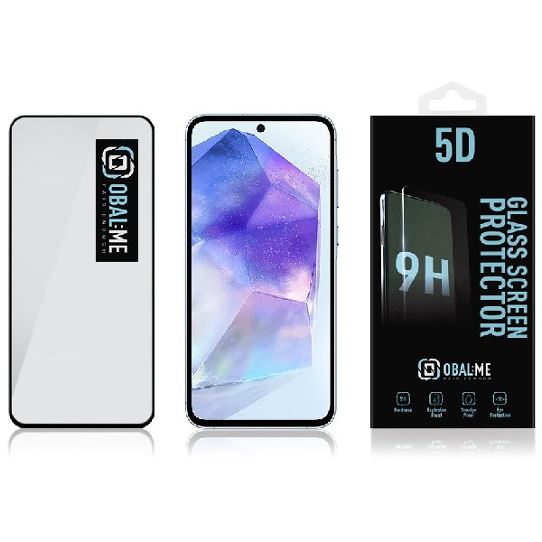 OBAL:ME 5D Ochranné tvrdené sklo pre Samsung Galaxy A55, čierne OBAL:ME 5D Ochranné tvrdené sklo pre Samsung Galaxy A55, čierne