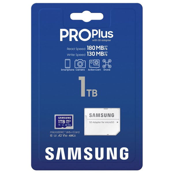 Samsung PRO Plus 1024 GB microSDXC, SD adaptér Samsung PRO Plus 1024 GB microSDXC, SD adaptér