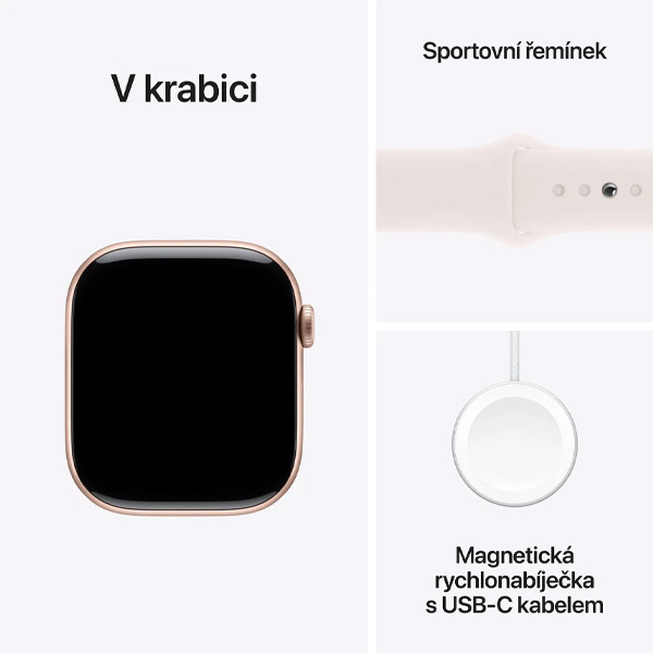 Apple Watch Series 10 GPS 46mm Ružovo zlaté hliníkové so svetlo rumenným športovým remienkom - S/M Apple Watch Series 10 GPS 46mm Ružovo zlaté hliníkové so svetlo rumenným športovým remienkom - S/M