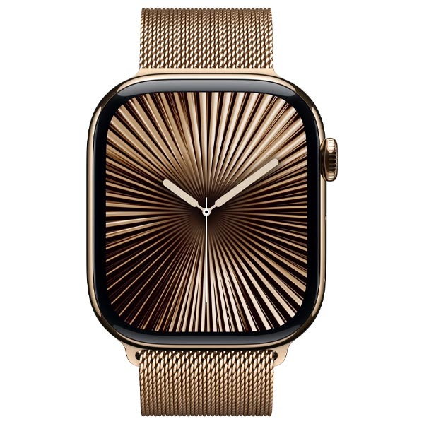 Apple Watch Series 10 GPS + Cellular 46mm Zlaté titánové so zlatým milánskym remienkom - S/M Apple Watch Series 10 GPS + Cellular 46mm Zlaté titánové so zlatým milánskym remienkom - S/M
