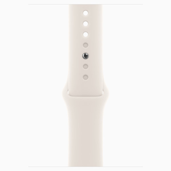 Apple Watch Series 10 GPS + Cellular 46mm Gold Titanium Case with Starlight Sport Band - S/M
