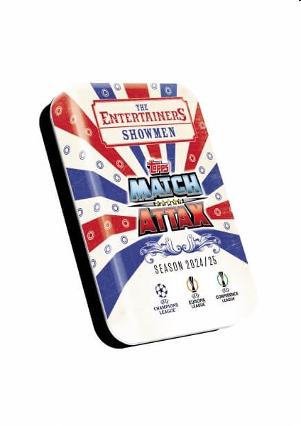 Futbalové karty Topps Match Attax TCG 2024/25 UCC Booster Tin 3 modrá Futbalové karty Topps Match Attax TCG 2024/25 UCC Booster Tin 3 modrá