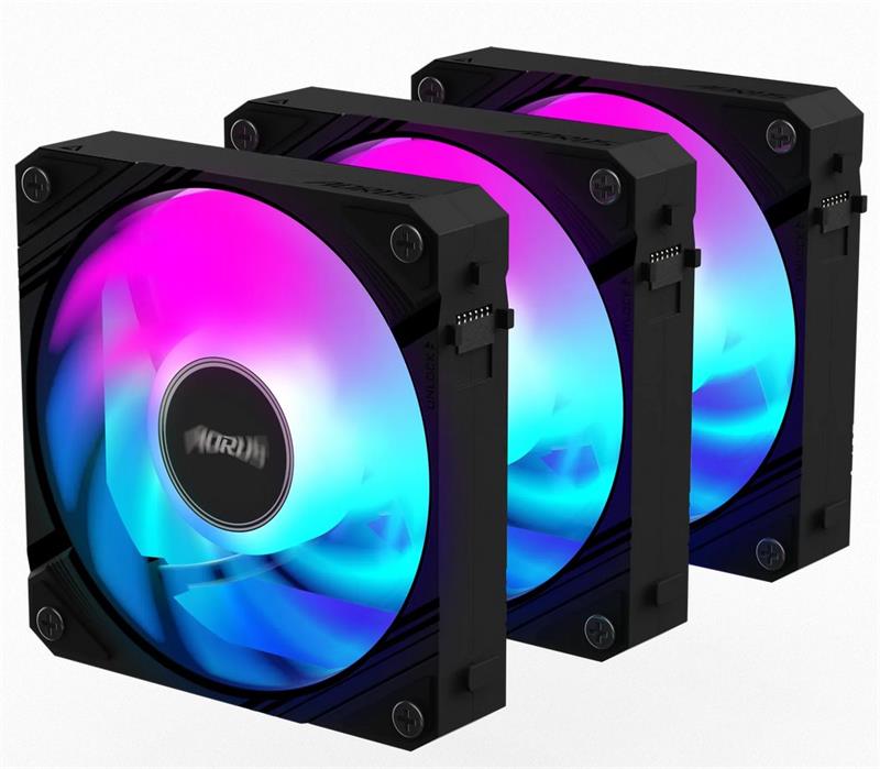 Gigabyte AORUS EZ CHAIN FAN 120, ARGB, black, 3-Pack