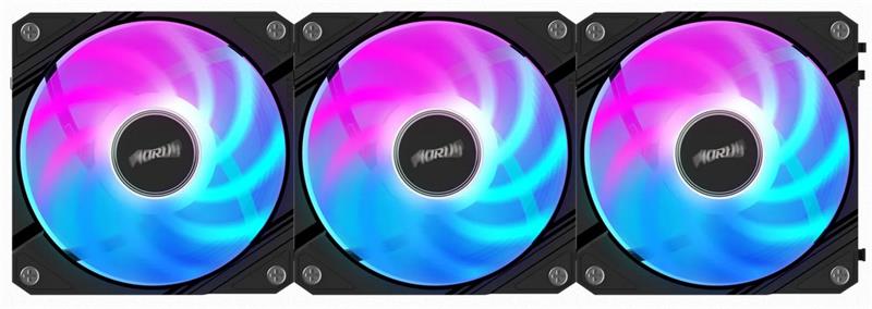 Gigabyte AORUS EZ CHAIN FAN 120, ARGB, black, 3-Pack