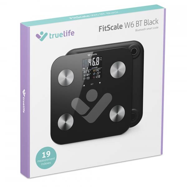 TrueLife FitScale W6 BT, osobná smart diagnostická váha, čierna TrueLife FitScale W6 BT, osobná smart diagnostická váha, čierna