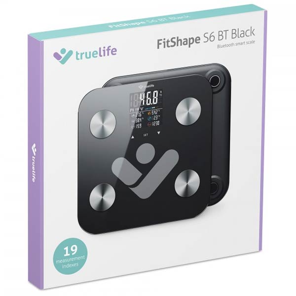 TrueLife FitShape S6 BT, osobná smart diagnostická váha, čierna TrueLife FitShape S6 BT, osobná smart diagnostická váha, čierna