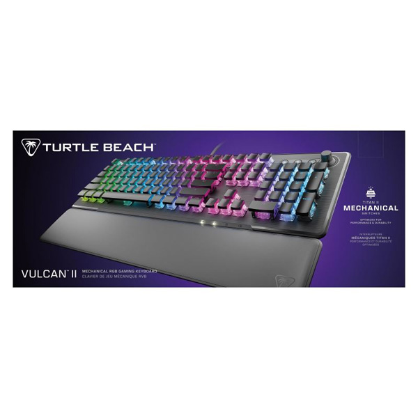 Turtle Beach herná mechanická klávesnice Vulcan II, Linear Red Sw. US, čierna Turtle Beach herná mechanická klávesnice Vulcan II, Linear Red Sw. US, čierna