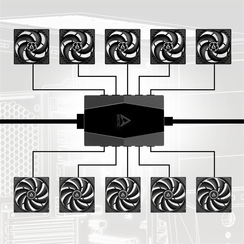 Arctic Case Fan Hub, 10 Port PWM