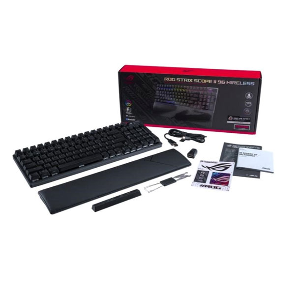 ASUS ROG Strix Scope 2 96 Wireless RGB Gaming Keyboard, ROG RX RED / PBT, US ASUS ROG Strix Scope 2 96 Wireless RGB Gaming Keyboard, ROG RX RED / PBT, US