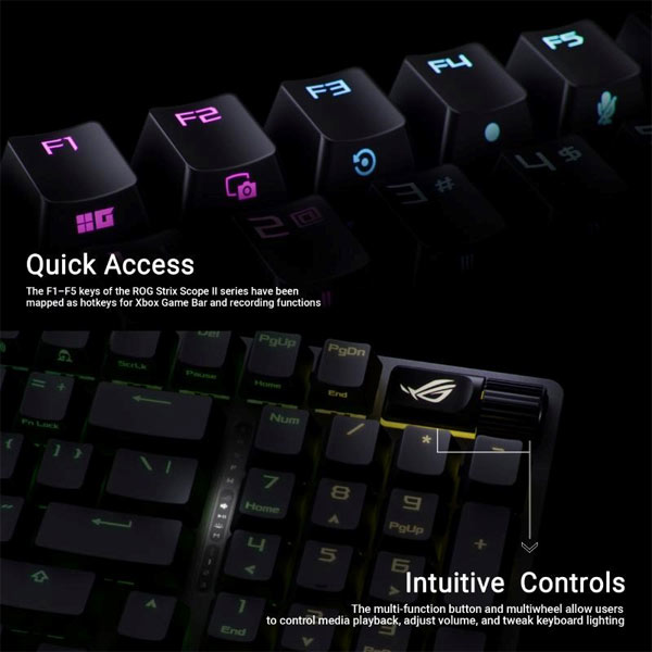 ASUS ROG Strix Scope 2 96 Wireless RGB Gaming Keyboard, ROG RX RED / PBT, US, white ASUS ROG Strix Scope 2 96 Wireless RGB Gaming Keyboard, ROG RX RED / PBT, US, white