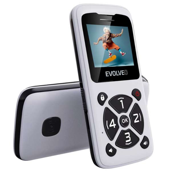 EVOLVEO EasyPhone ID, mobilný telefón pre seniorov, biely EVOLVEO EasyPhone ID, mobilný telefón pre seniorov, biely
