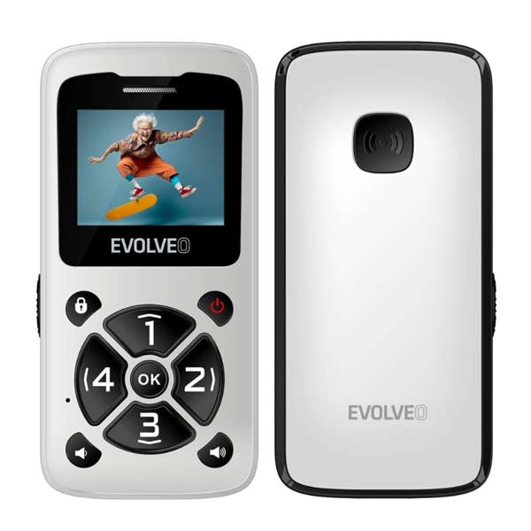 EVOLVEO EasyPhone ID, mobilný telefón pre seniorov, biely EVOLVEO EasyPhone ID, mobilný telefón pre seniorov, biely