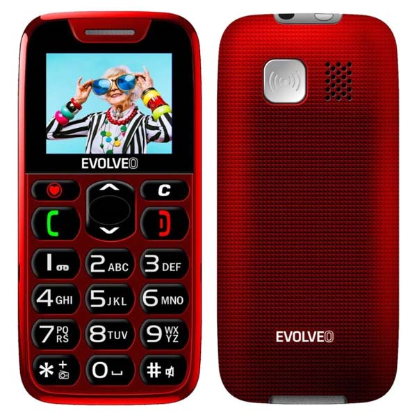 Evolveo EasyPhone, mobilný telefón pre seniorov s nabíjacím stojanom, červený Evolveo EasyPhone, mobilný telefón pre seniorov s nabíjacím stojanom, červený