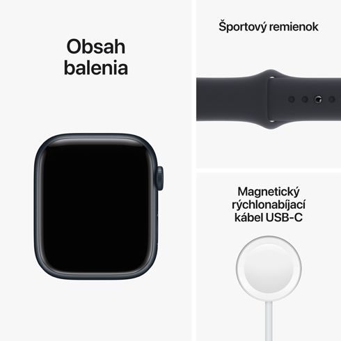 Apple Watch Series 8 GPS 45mm puzdro z temne atramentového hliníka *Trieda C*