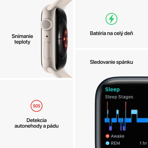 Apple Watch Series 8 GPS 45mm puzdro z temne atramentového hliníka *Trieda C*