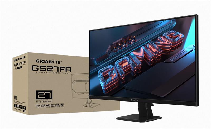 GIGABYTE LCD GS27FA GAMING Monitor 27" FHD, IPS, 180Hz, AMD FreeSync Premium, 2xHDMI, DP