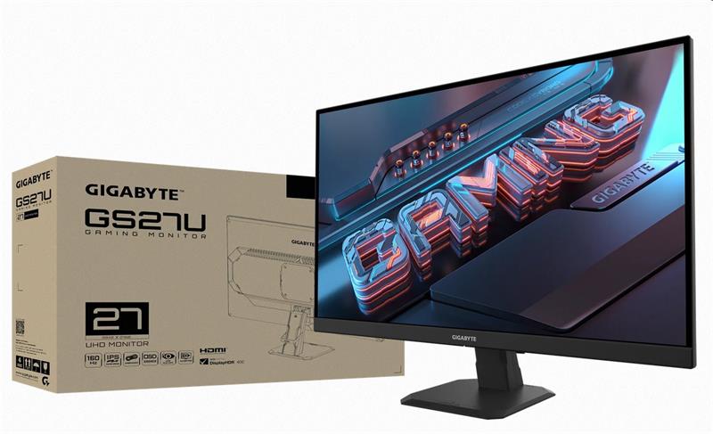 GIGABYTE LCD GS27U GAMING Monitor 27" UHD 3840x2160 , IPS, 160Hz, 2xHDMI, DP