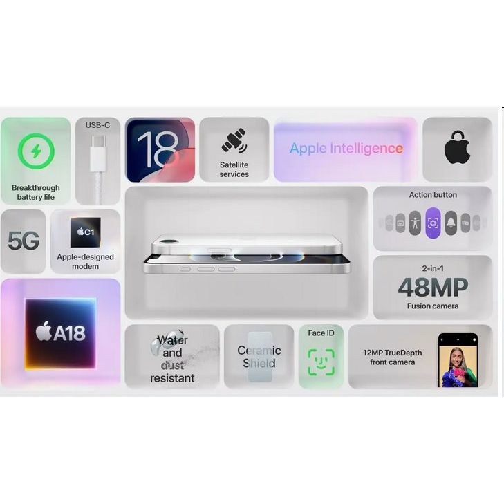 iPhone 16e 512 GB biely