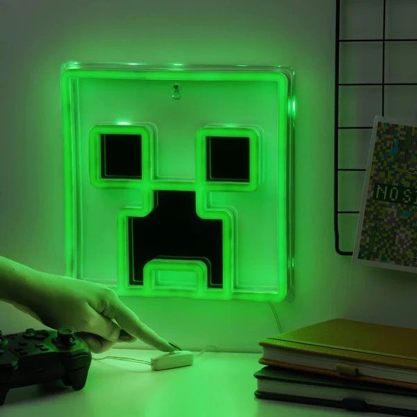 Lampa Neon Creeper (Minecraft)