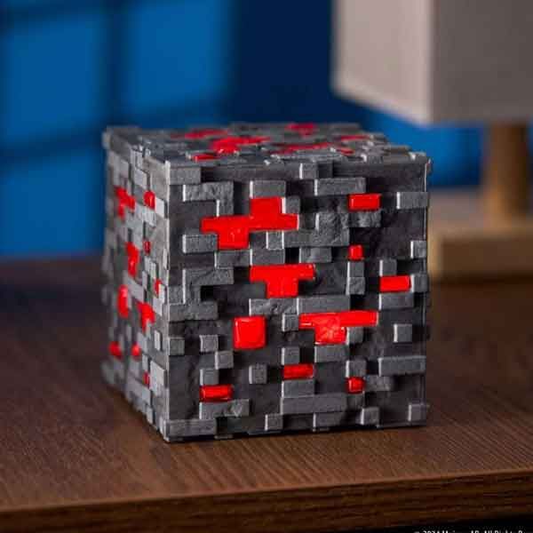 Replica Illuminating Redstone Ore Cube (Minecraft)