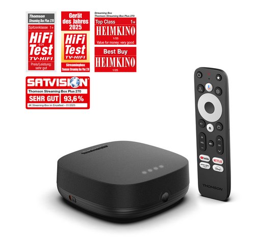 Thomson Streaming Box Plus 270 - 4K UHD, Google TV, Dolby Vision+Atmos