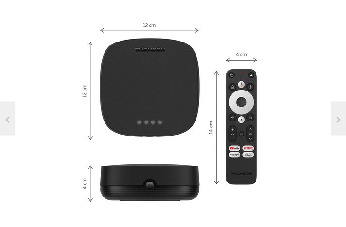 Thomson Streaming Box Plus 270 - 4K UHD, Google TV, Dolby Vision+Atmos