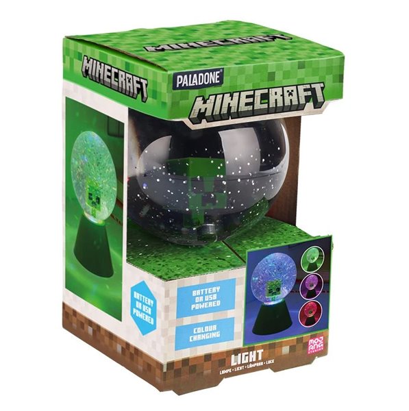 Lampa Creeper Glitter Ball (Minecraft)