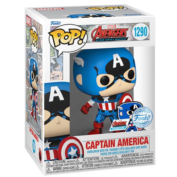 POP! Marvel: The Avengers Captain America (Special Edition) + odznak POP! Marvel: The Avengers Captain America (Special Edition) + odznak