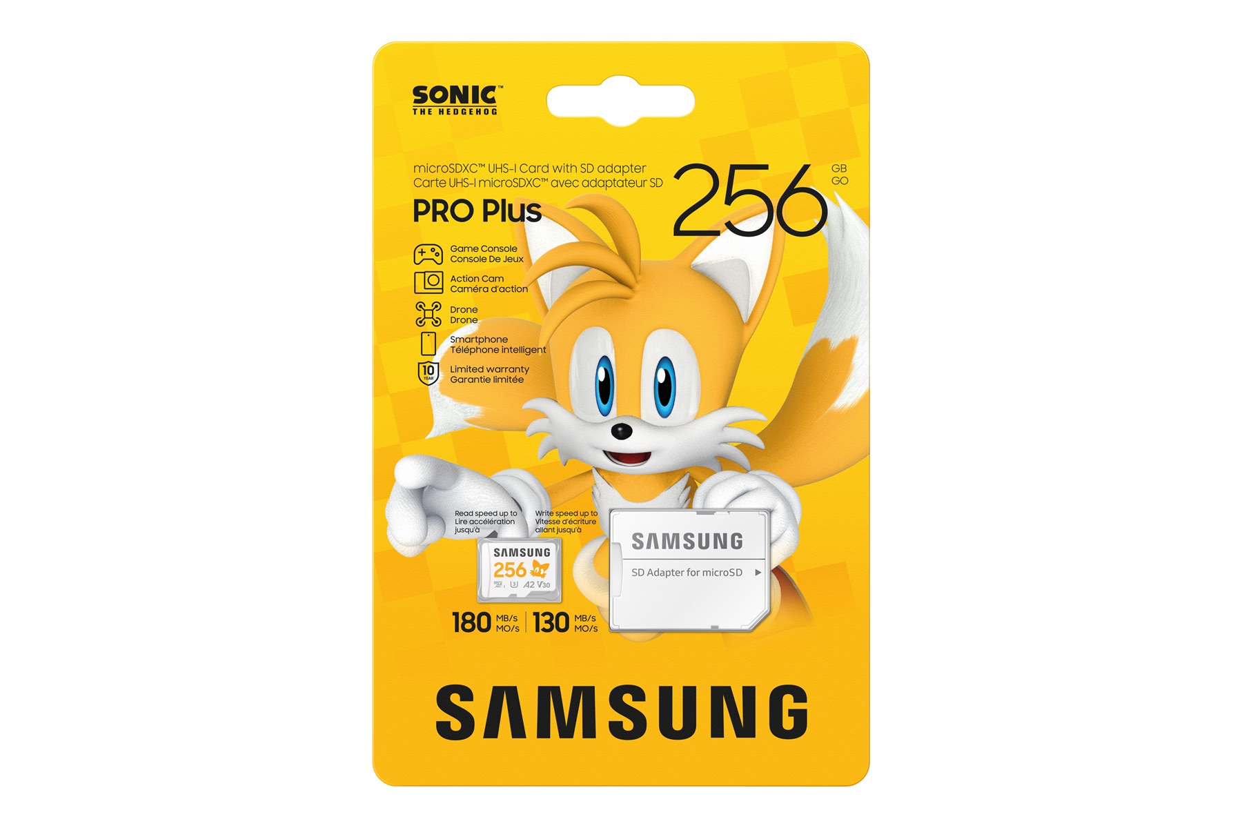 Samsung micro SDXC 256GB PRO Plus 'Sonic the Hedgedog' + SD adaptér Samsung micro SDXC 256GB PRO Plus 'Sonic the Hedgedog' + SD adaptér