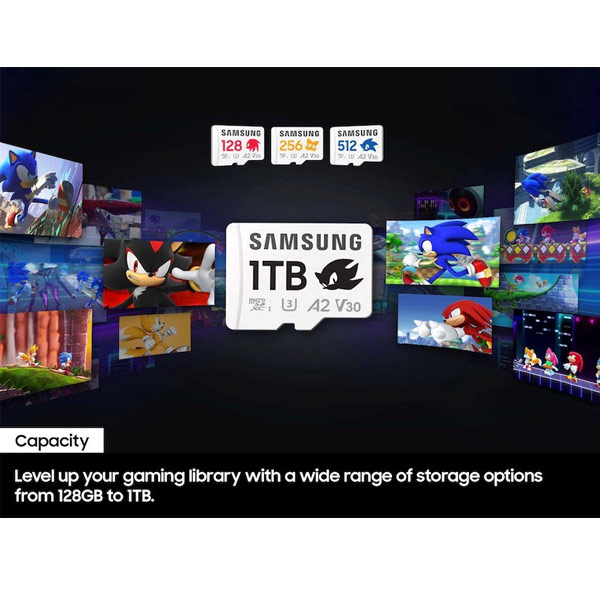 Samsung micro SDXC 256GB PRO Plus 'Sonic the Hedgedog' + SD adaptér Samsung micro SDXC 256GB PRO Plus 'Sonic the Hedgedog' + SD adaptér