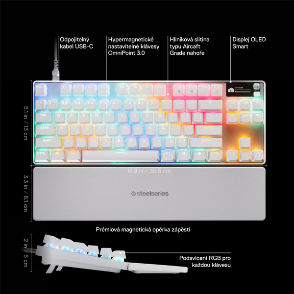 SteelSeries Apex Pro TKL Gen 3 US, White