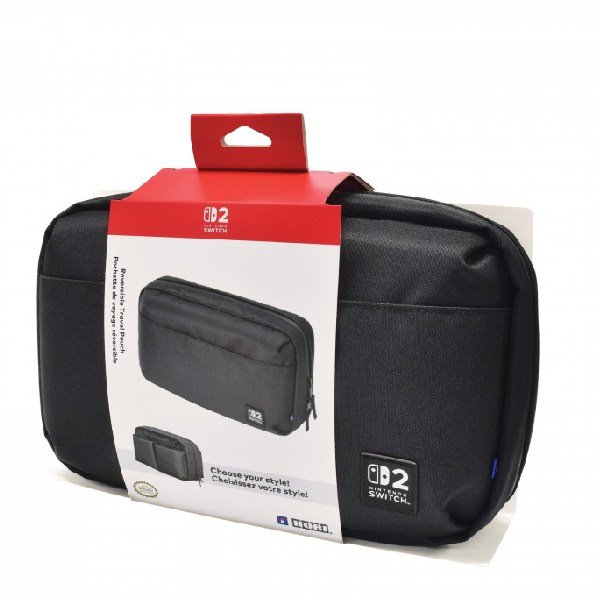 HORI Nintendo Switch 2 Reversible Travel Pouch, Black HORI Nintendo Switch 2 Reversible Travel Pouch, Black