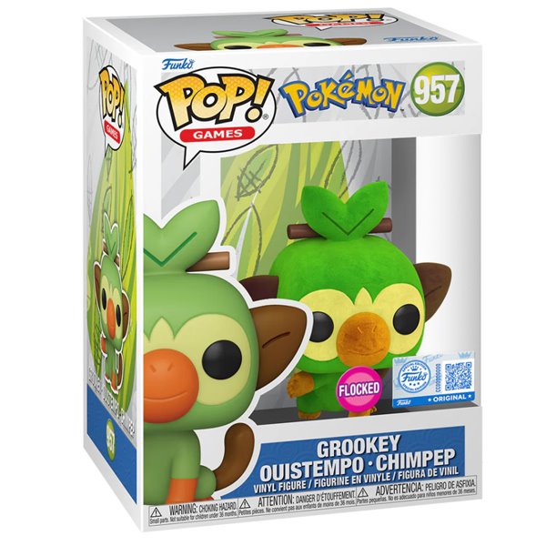 POP! Games: Grookey (Pokémon) Special Edition (Flocked)