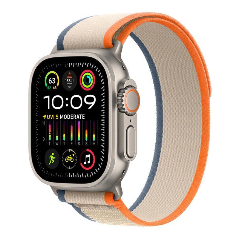 Apple Watch 49mm Orange/Beige Trail Loop - M/L