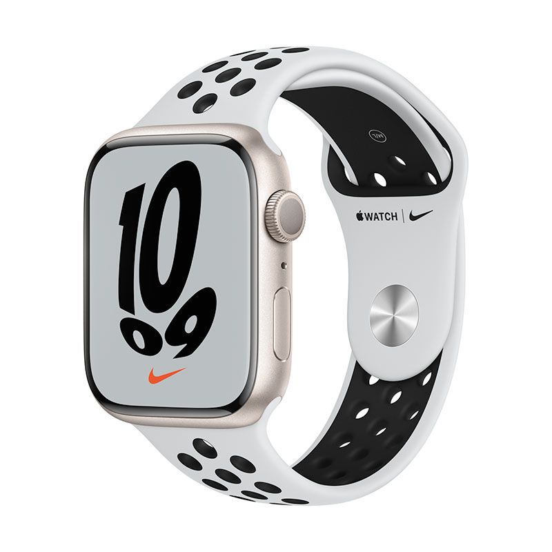 Apple Watch Nike Series 7 GPS 45mm puzdro z hviezdne bieleho hliníka *Trieda A*