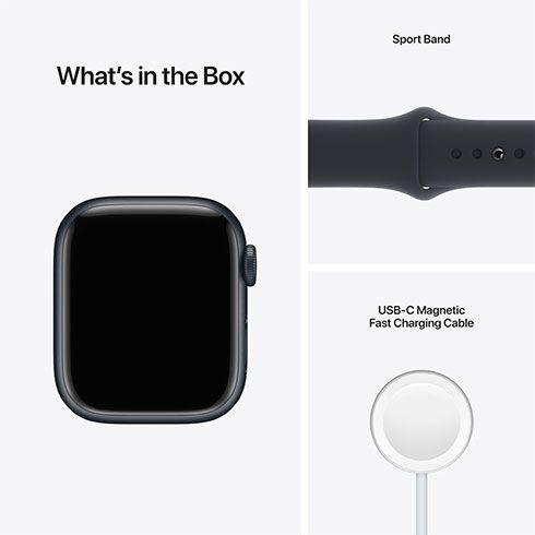 Apple Watch Series 7 GPS 41mm puzdro z temne atramentového hliníka *Trieda B*