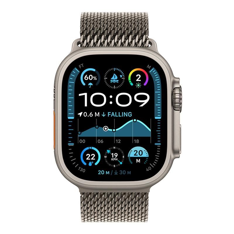 Apple Watch Ultra 2 GPS + Cellular 49mm Natural Titanium Case with Natural Titanium Milanese Loop - S *Rozbalený*