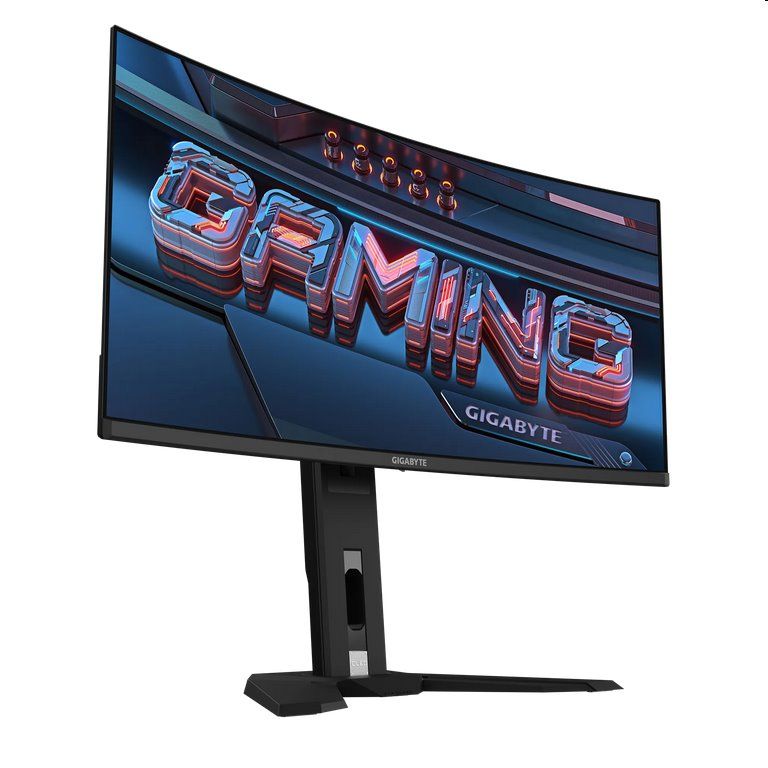 GIGABYTE LCD MO34WQC GAMING Monitor 34" WQHD 3440x1440, OLED 1800R, 175Hz, 2xHDMI, DP, USB-C PD, USB HUB, Speakers