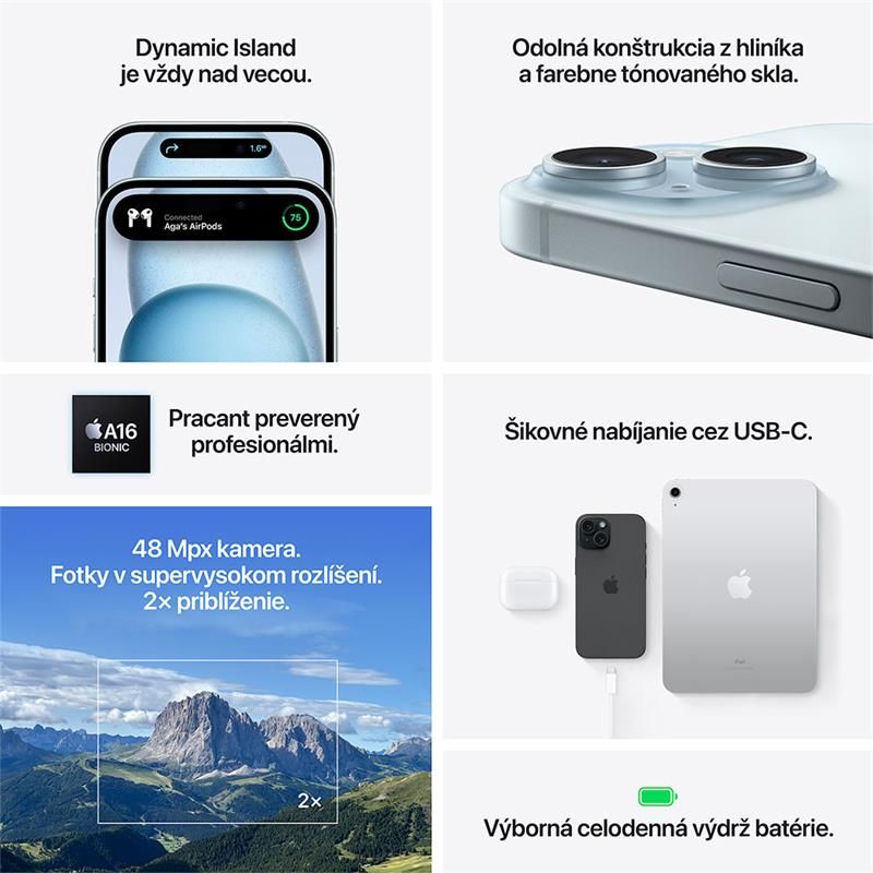 iPhone 15 128 GB ružová *rozbaleny*