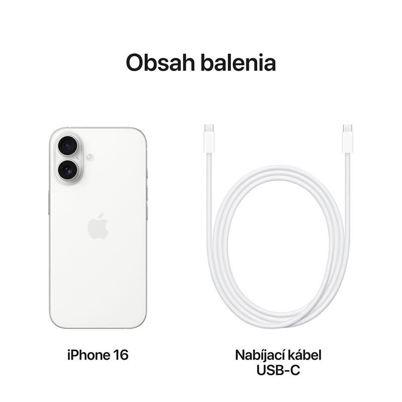 iPhone 16 256 GB biela *Renovovaný*
