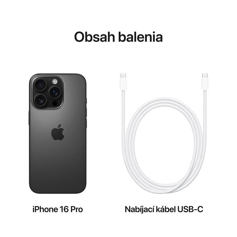 iPhone 16 Pro 512 GB čierny titán *Rozbalený*