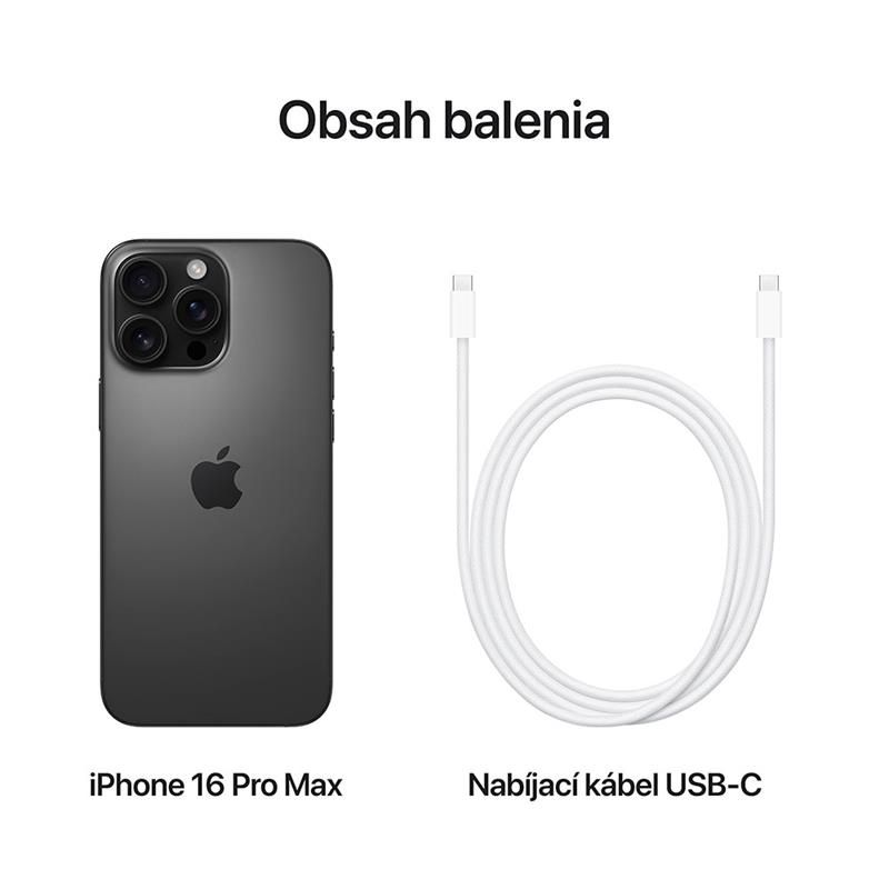 iPhone 16 Pro Max 256 GB čierny titán *Poškodený obal*